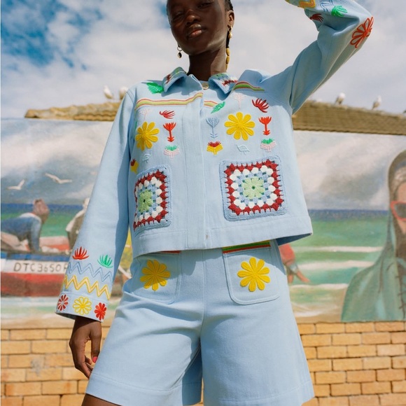 Embroidered Floral and Crochet Trim & jacket other stories Sindiso khumalo 0 - Picture 1 of 7